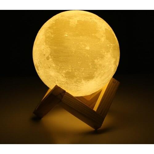 Rechargeable New Dropship 3D Print Moon Lamp Change Touch USB Led Night Light Home Decor Creative Gift New Year Home Decor