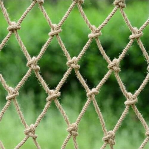 Garden Child Safety Net Protective Stair Fencing Mesh Retro Hemp Rope Net Anti Bird Deer Chicken Net Ceiling Net Decoration Net