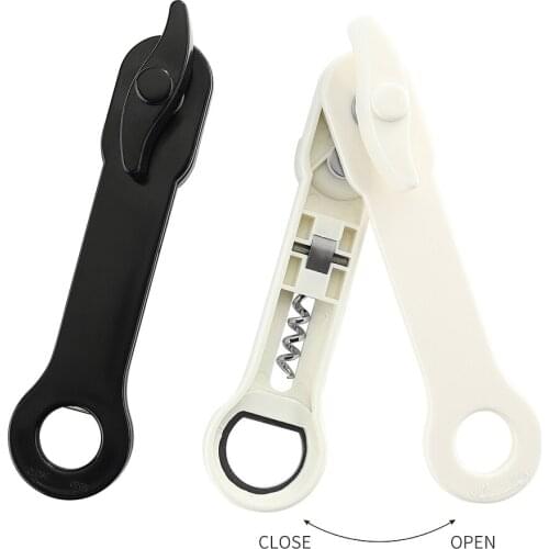 Seacreating 3 in 1 Can Opener 2PCS SET Manual Heavy Duty Can Opener Wine Opener Stainless Steel Jar Bottle Opener Wine Opener