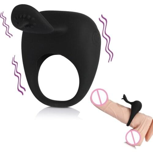 Sex Delay Penis Rings, Vibrating Cock Ring Clitoris Clit Stimulation Sex Toys for Men Prevent Premature Ejaculation Cage Rings