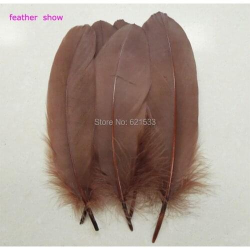 Plumes!200Pcs/LOT!15-20cm Dark brown Goose Feathers,Goose,Feathers,Brown Goose Feathers,Beautiful Feathers