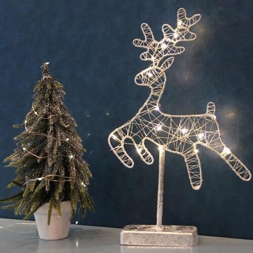 Led Santa Claus Snowman Elk Craft Christmas Xmas Table Ornament Christmas Decoration For Home Natal Gift 2022 New Year