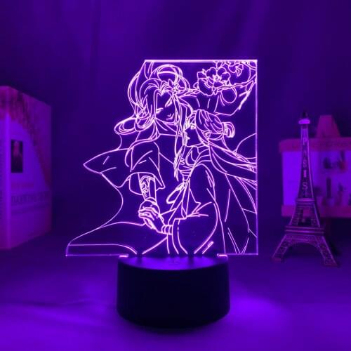Anime Led Light Tian Guan Ci Fu for Bedroom Decor Nightlight Birthday Gift BL Manga TGCF Room 3d Lamp Heaven Officials Blessin