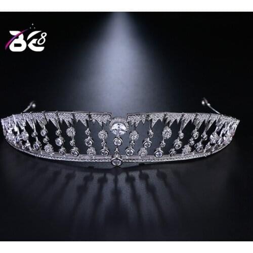 Be 8 New Style Tiaras Wedding Hair Jewelry King Crown Beautiful Gold Color Headpiece Bridal Accessories coroa de noiva H136