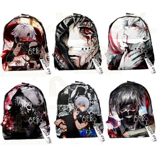 Tokyo Ghoul Anime 3D Print Men and Women Cool Backpack Cosplay Japanese Anime School Bag Travel Backpack
