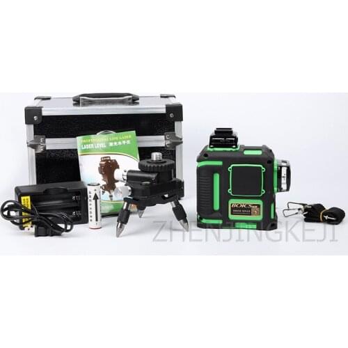 12 Lines Spirit Level Outdoor Glare Infrared Green Light Spirit Level Portable High Precision Remote Control Wall Sticker