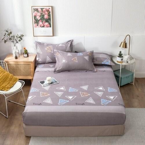 1pc 100% polyester printing bed mattress set with four corners and elastic band sheets hot sale