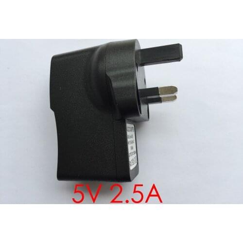 1PCS High Quality 5V 2.5A usb wall charger travel adapter dc 2500mA UK plug for mobile phone