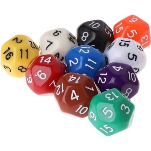 10Pcs/Set 20 Sided Dice D20 Polyhedral Dices For Dungeons and Dragons Table Games