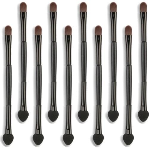 10PCS/Set Double-head Eye Shadow Brush Soft Bristles Easy To Apply Double-end Eyeshadow Brushes