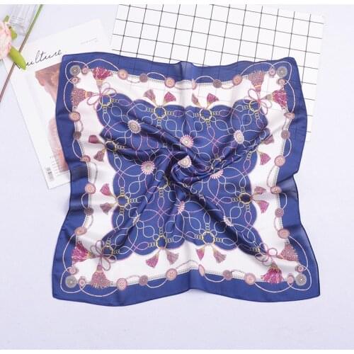 2020 53x53 profession Print women Silk twill scarf Satin square tie Hairband ladies foulard femme towel bufanda shawl