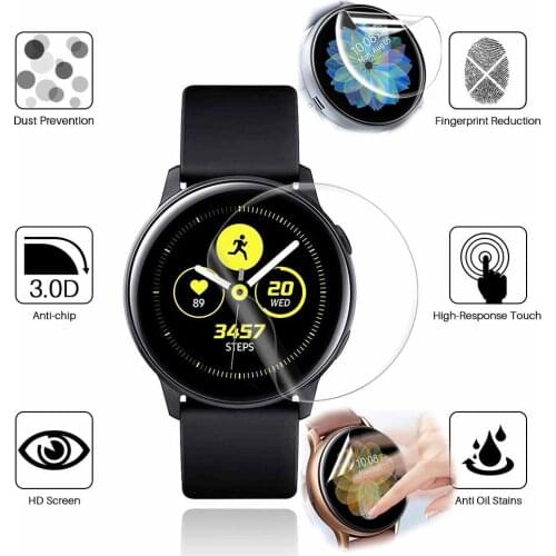 3PC 5PC Full Clear TPU Protective HD Film for Samsung Galaxy Watch Active 1 2 44mm 40mm watch Screen Protector Soft Ultra-thin