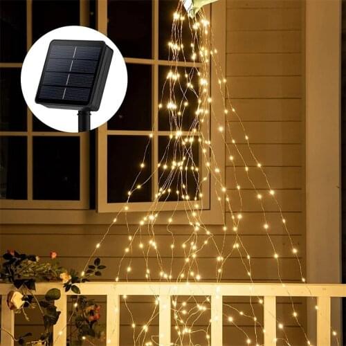 600 LEDs Christmas Twinkle Fairy Garland Light Solar Powered Copper Wire Vine String Light Xmas Tree Garden Wedding String Light