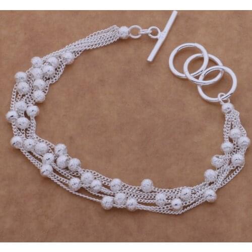 AH134 925 wholesale Silver color bracelet Silver color fashion jewelry Hanging ShaZhu grapes /bjeakala awvajoca