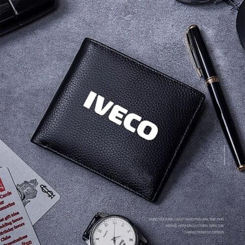 Auto Accessories Leather credit card storage drivers license bag For IVECO Banner 3ftx5ft Stralis truck styling