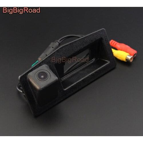 BigBigRoad Car HD Rear View Trunk Handle Parking CCD Camera For Cadillac XTS ATS 2013 2014 2015 2016