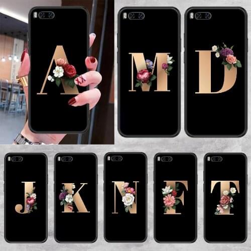 ART floral English Letter Phone case For Xiaomi Mi Max Note 3 A2 A3 8 9 9T 10 Lite Pro Ultra black silicone waterproof painting