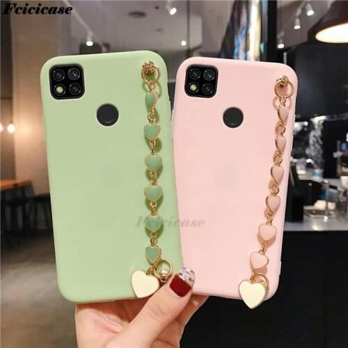 Love Bracelet Case For xiaomi redmi 9C 9 C Silicone Soft TPU Cover For redmi 9C 6.53 Phone Bags Cute Matte