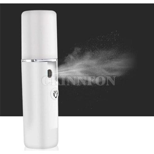 DHL 100pcs Mini Portable Vibration Nano Cool Mist Sprayer USB Facial Steamer Skin Care Hydrating Spray new