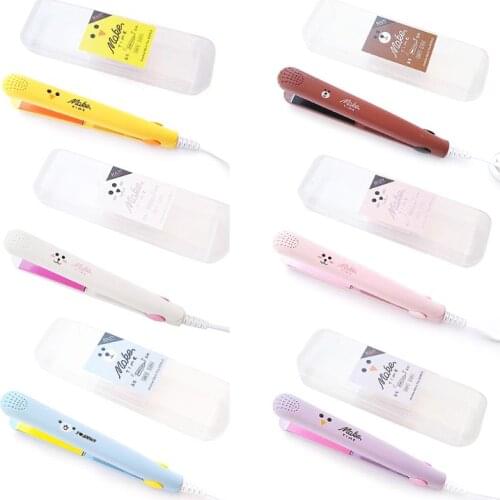 Electronic Hair Straightener Curler Mini Ceramic Iron Flat Straightening Styling Tools 220V Home Travel