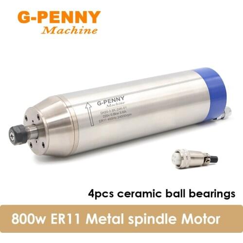 G-penny Machine Water cooled spindle 0.8KW ER11 Metal working spindle 4 pcs ceramic ball bearings Used for metal iron stainless