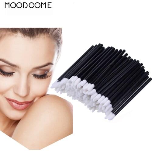 Lip Brush 50/100 Pcs Lint Free Brush Professional Accessories Gloss Wands Applicator Disposable Bendable Makeup Brush