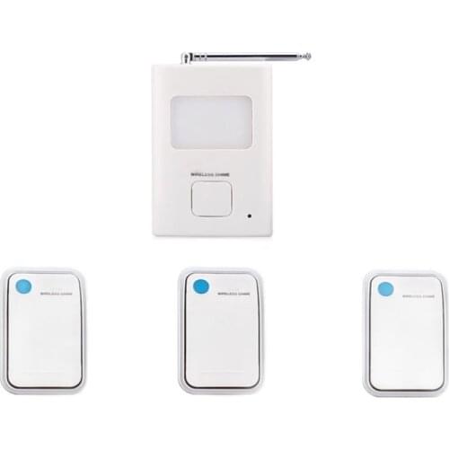 200m work ring bell 3 emitters+1 receivers music doorbell wireless doorbell,wireless door chime bell 36 music door bell