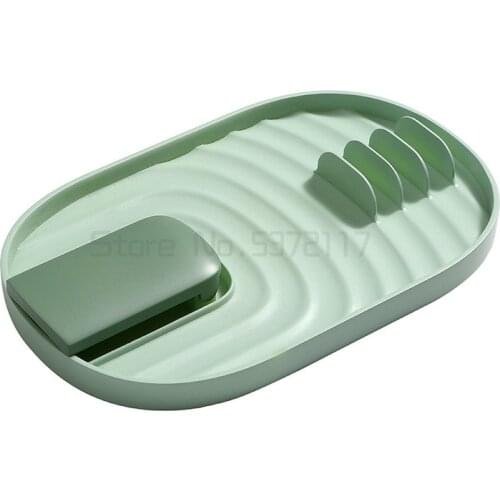 Kitchen spatula cover shelf household cooking spatula mat kitchen storage shelf plastic cover shelf Trailer