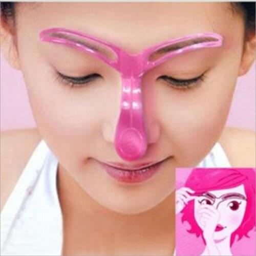 1 Pcs Magic ABS Eyebrow Stencil Makeup Stencil For The Eye Brow Drawing Template Make Up Guide Tool Shape For Women Beauty T0320