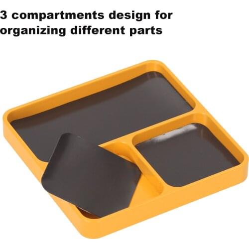 Magnetized Storage Tray Mag-netic Desktop Screws Organizer Metal Parts Storage Case Tray Holder for Screws Sockets Bolts Pins
