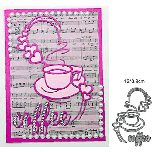 Metal cutting dies cut die mold coffee cup hearts decoration Scrapbooking dies paper craft knife mould blade punch stencils dies
