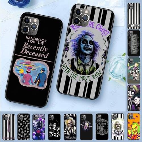 Transparent Soft tpu Shell Phone Case For iphone 11 11pro max 5s SE 2020 6splus 7 8plus x xs xr xsmax case Beetlejuice Handbook