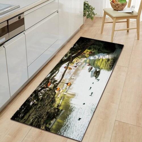 Landscape Series Soft Bath Mat Home Kitchen Carpet Washable Entrance Doormat HD Bedroom Floor Decoration Hallway Living Room Rug