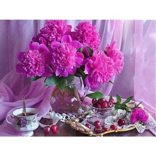 Flower Arranging Printed 11CT Cross-Stitch Embroidery Complete Kit DMC Threads Hobby Knitting Craft Handicraft For Needle