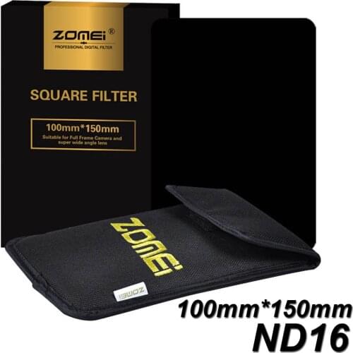 New Zomei Pro ND16 ND1.2 100*150mm 100x150mm 4-Stop Neutral Density Square filter for Cokin Z-PRO Series Lee Holder 100mm*150mm