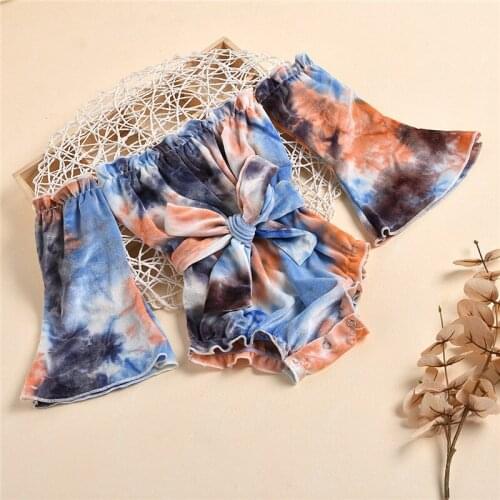 0-24M Newborn Kid Baby Girl Clothes Tie Dye Print Bodysuit Elegant long Sleeve Cute Sweet Body Top Lovely Princess Outfit
