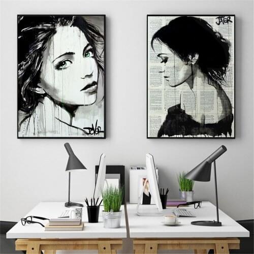 New Poster Picture Vintage Style Retro Newspapers Women Canvas Painting Home Art Decorative Wall Art Decor for Living Room