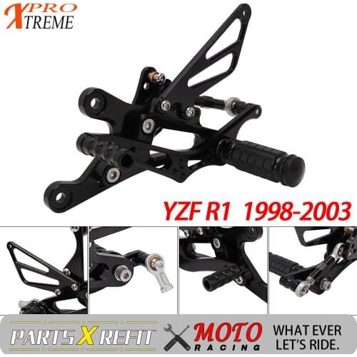 Adjustable Billet Foot Pegs Pedals Rest Footpegs For YAMAHA YZF R1 1998 1999 2000 2001 2002 2003 Motorcycle