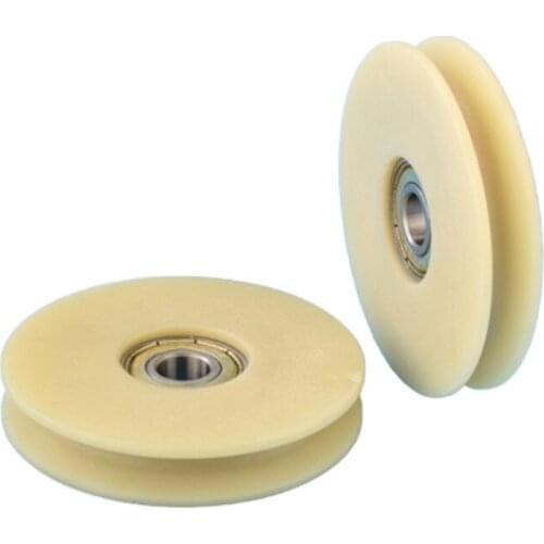 10x68x12.5mm V-grooved overhead wheel roller pulley for elevator 7mm OD steel cable nylon wear-resistant 6000 bearing pulley