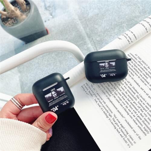 Luxury Air pods pro 3 cases silicone case with Black and white striped lanyard Headphone accessories For Airpods 2/1case cover