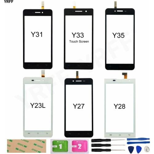 For Vivo Y33 Y35 Y31 Y23L Y27 Y28 Touch Screen Digitizer Y31L Y27L Front Outer Glass Touch Panel Sensor Assembly Parts Tools