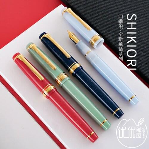 Sailor Original SHIKIORI Season Series 14K Gold Fountain Pen Flat Top 11-1224 1227 Limit women Gift calligraphy Collection nib