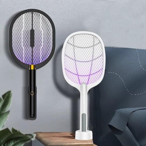 3 IN 1 LED Mosquito Killer Lamp 3000V Electric Bug Zapper Insect Killer USB Rechargeable Fly Swatter Trap Anti Mosquito Flies