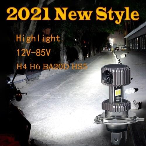 1PCS BA20D H4 H6 P15D HS5 LED Motorcycle Headlight Bulbs Hight Low beam Motorbike 6000K Scooter ATV Accessories Condensing Len