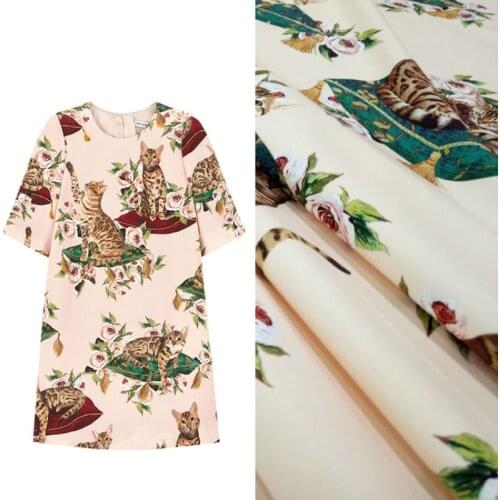 100% Polyester Printed Parent-child Clothing Fabric for Dress Childrens Clothing Handmade DIY Fabrics Wholesale Cloth Per Meter