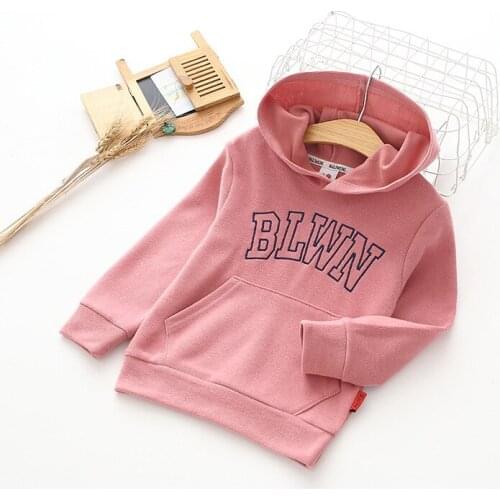 Girl Letter Embroidery Sweatshirts Hoodie Autumn Long Sleeve Sweatshirt Hooded Pullover Tops Jumper