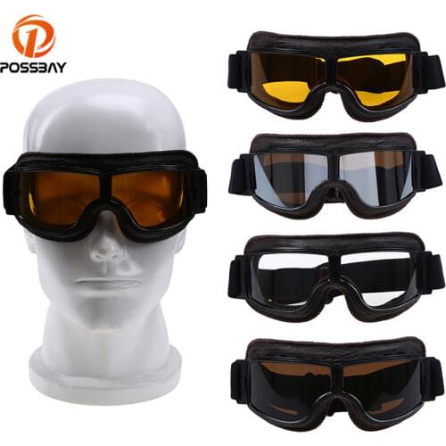 POSSBAY Motorcycle Glasses Universal Winter Moto Snow Sports Skiing Snowboard Snowmobile Goggles Man Women For Motor Glasses