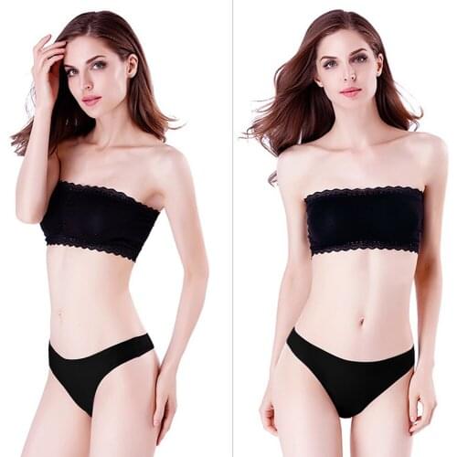 Women Sexy Invisible Knickers Thongs G-String Briefs ice Silk Low-Rise Thongs Underwear Seamless Panties