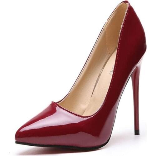 Brand Size 35-44 Shoes Woman High Heels Ladies Shoes 11CM Heels Pumps Women Shoes High Heels Sexy Black Wedding Shoes Stiletto