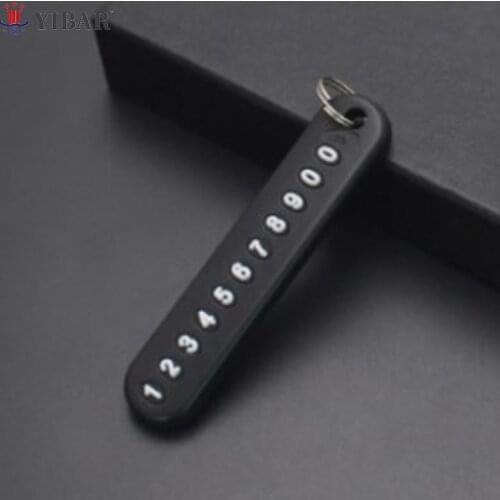 1pc Mobile Phone Straps Anti-lost Phone Number Plate Car Keychain Pendant Keyring Key Chain